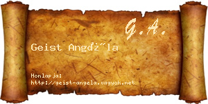 Geist Angéla névjegykártya
